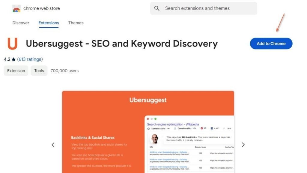 Ubersuggest: Competitor Traffic and Backlink Insights