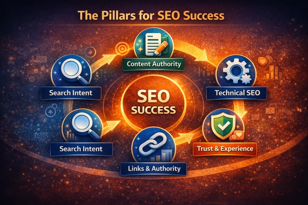 Complete SEO playbook 2026 with 5 SEO pillars and roadmap for success in 2026
