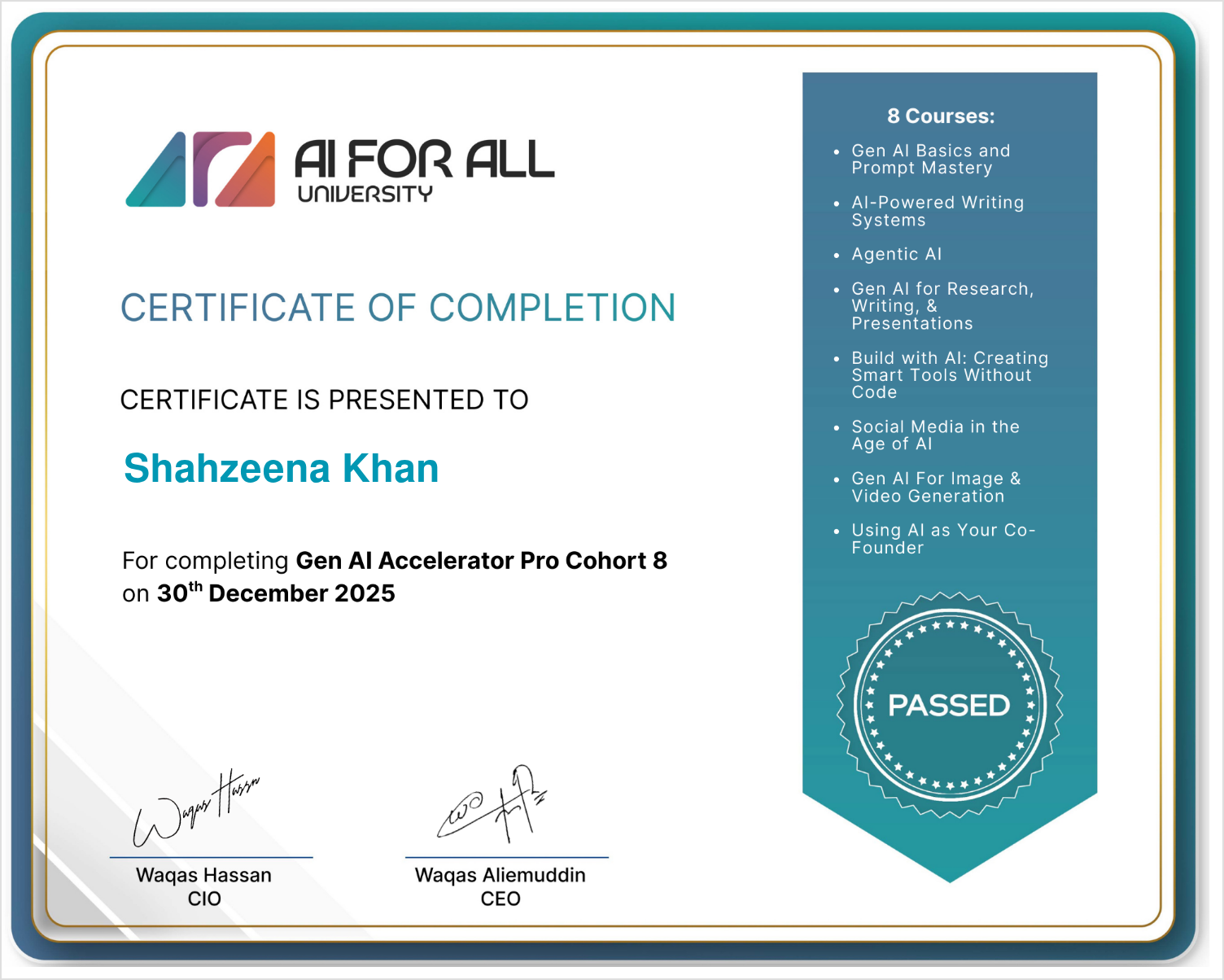 Shahzeena - Generative AI Specia;ist